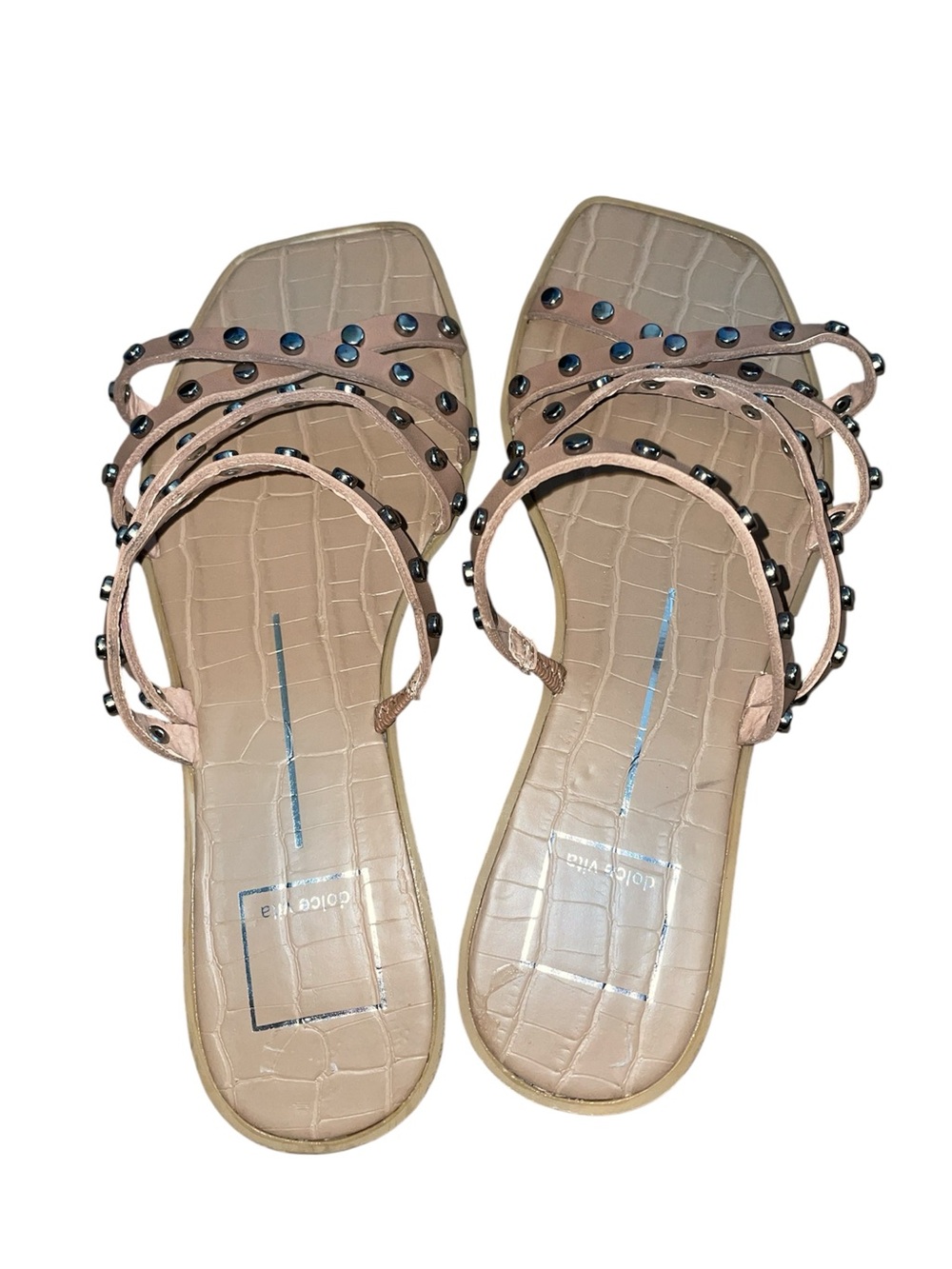 Dolce vita brown studded sandals
